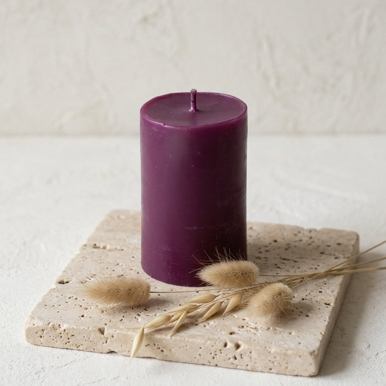 Bougie Violette teintée dans la masse