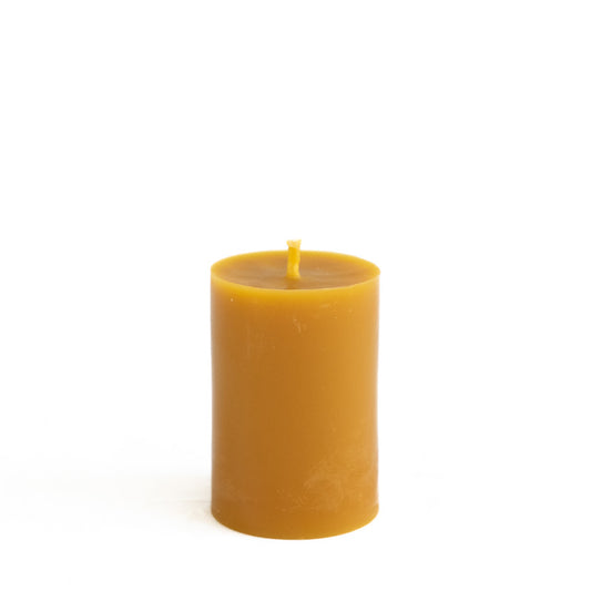 Bougie pilier en cire d’abeille naturelle – combustion longue durée 24 heures – artisanat français – La Fabrique de l’Abeille