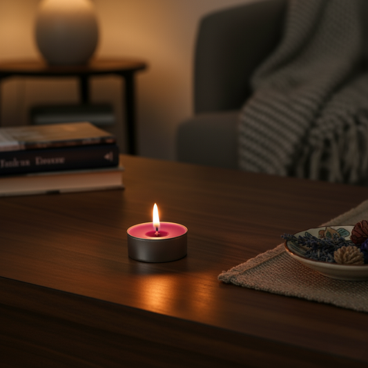 Bougie chauffe-plat violet