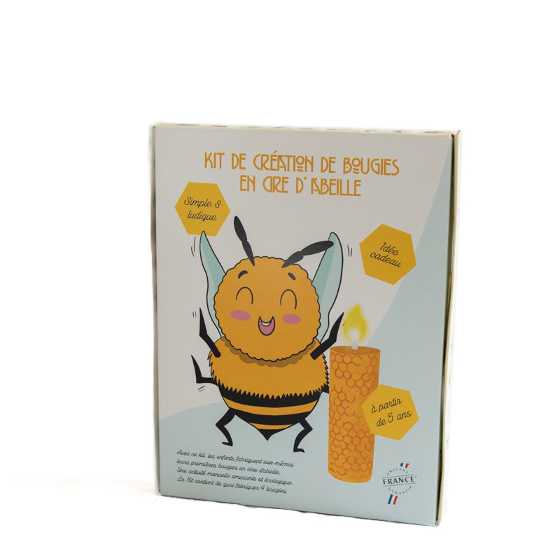 Kit créatif pour fabriquer ses propres bougies en cire d’abeille, activité manuelle ludique dès 5 ans – idée cadeau artisanale et écologique, La Fabrique de l’Abeille