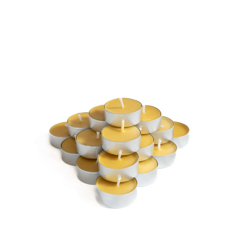 20 bougies chauffe-plat en cire d'abeille, dont 10 offertes, incluses dans le Coffret Découverte