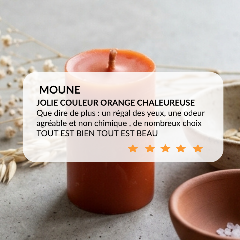 Bougie Orange (joie, créativité et confiance)