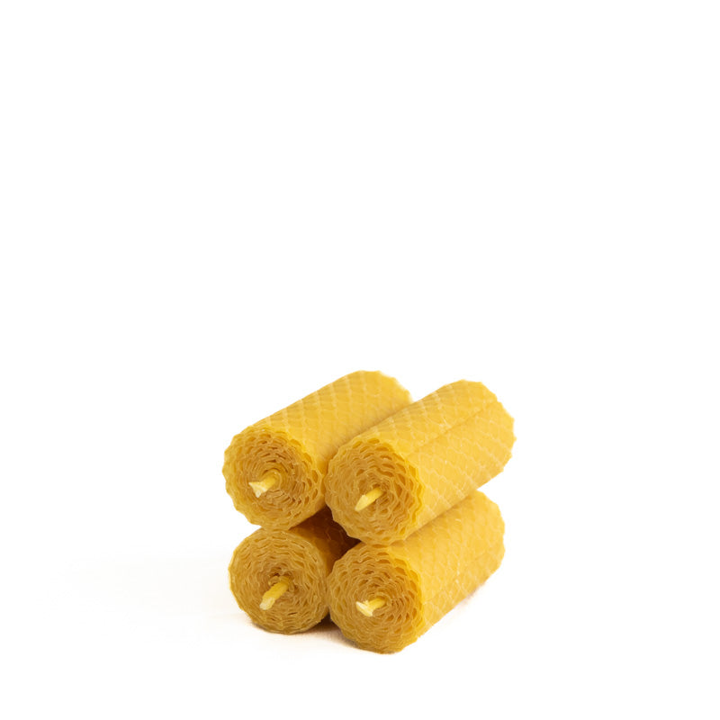Bougie ésotérique roulée en cire d'abeille (≈3h)