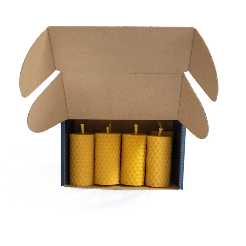 Bougie ésotérique roulée en cire d'abeille (≈3h)