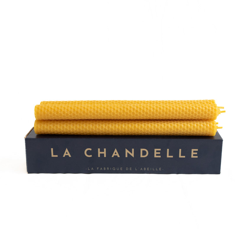 Chandelle roulée en cire d'abeille