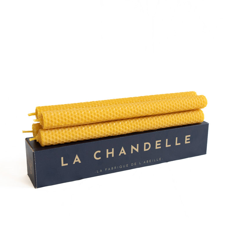 Chandelle roulée en cire d'abeille