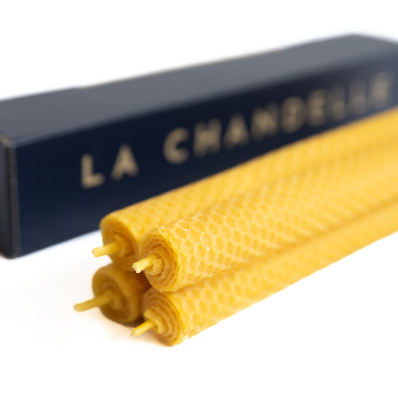 Chandelle roulée en cire d'abeille