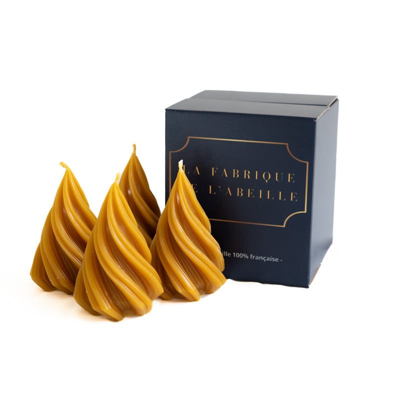 coffret bougies sapin de noel x4