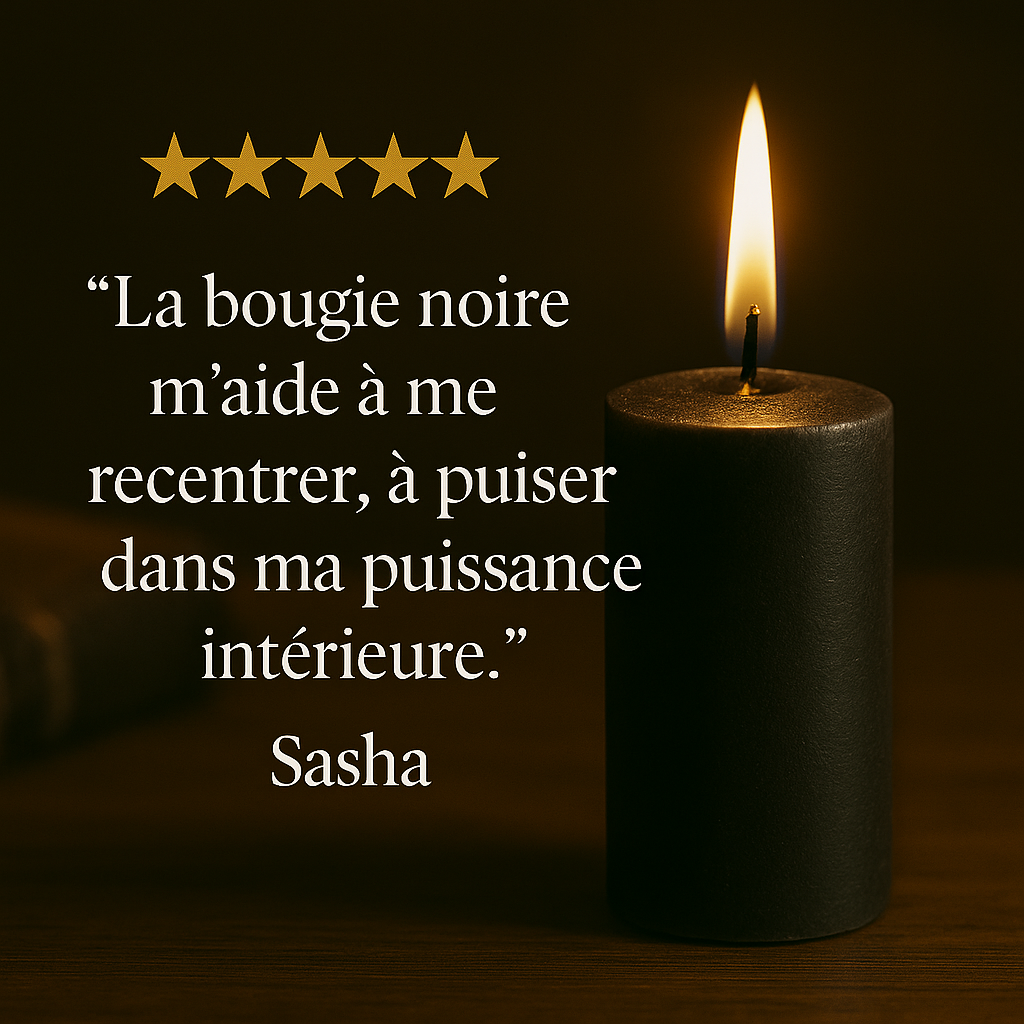 Bougie Noire (protection, stopper énergies et pensées négatives)