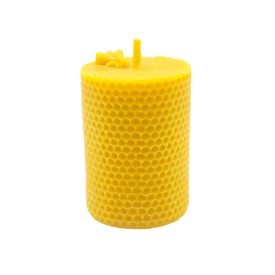 Bougie moulée longue durée en cire d'abeille