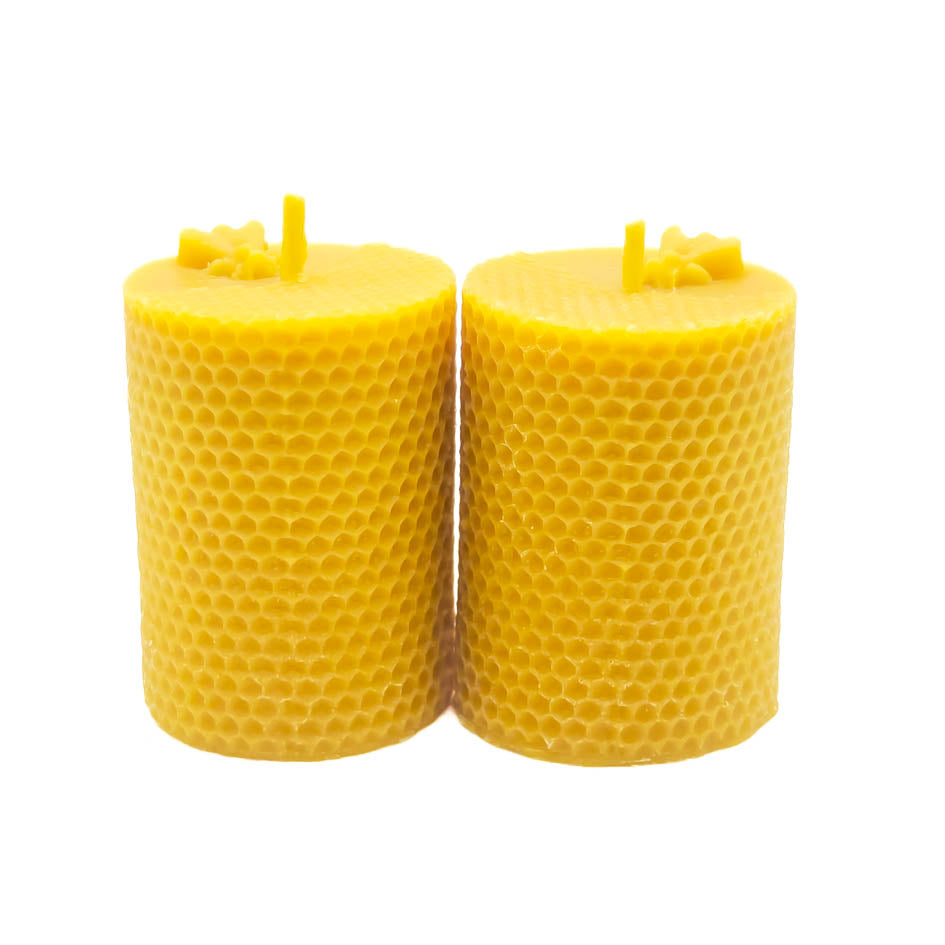 Bougie moulée longue durée en cire d'abeille
