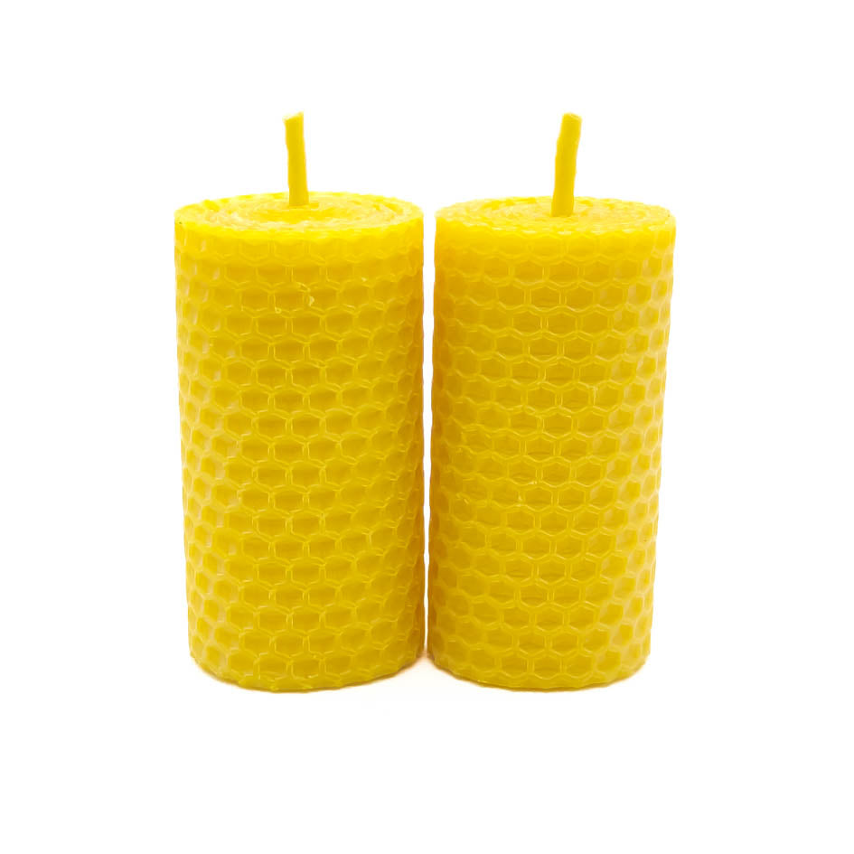 Bougie roulée en cire d'abeille