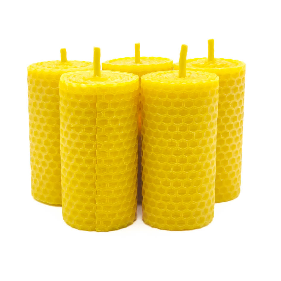 Bougie roulée en cire d'abeille