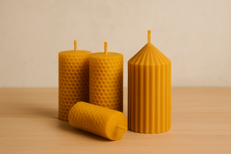 bougie naturelle en cire d'abeille