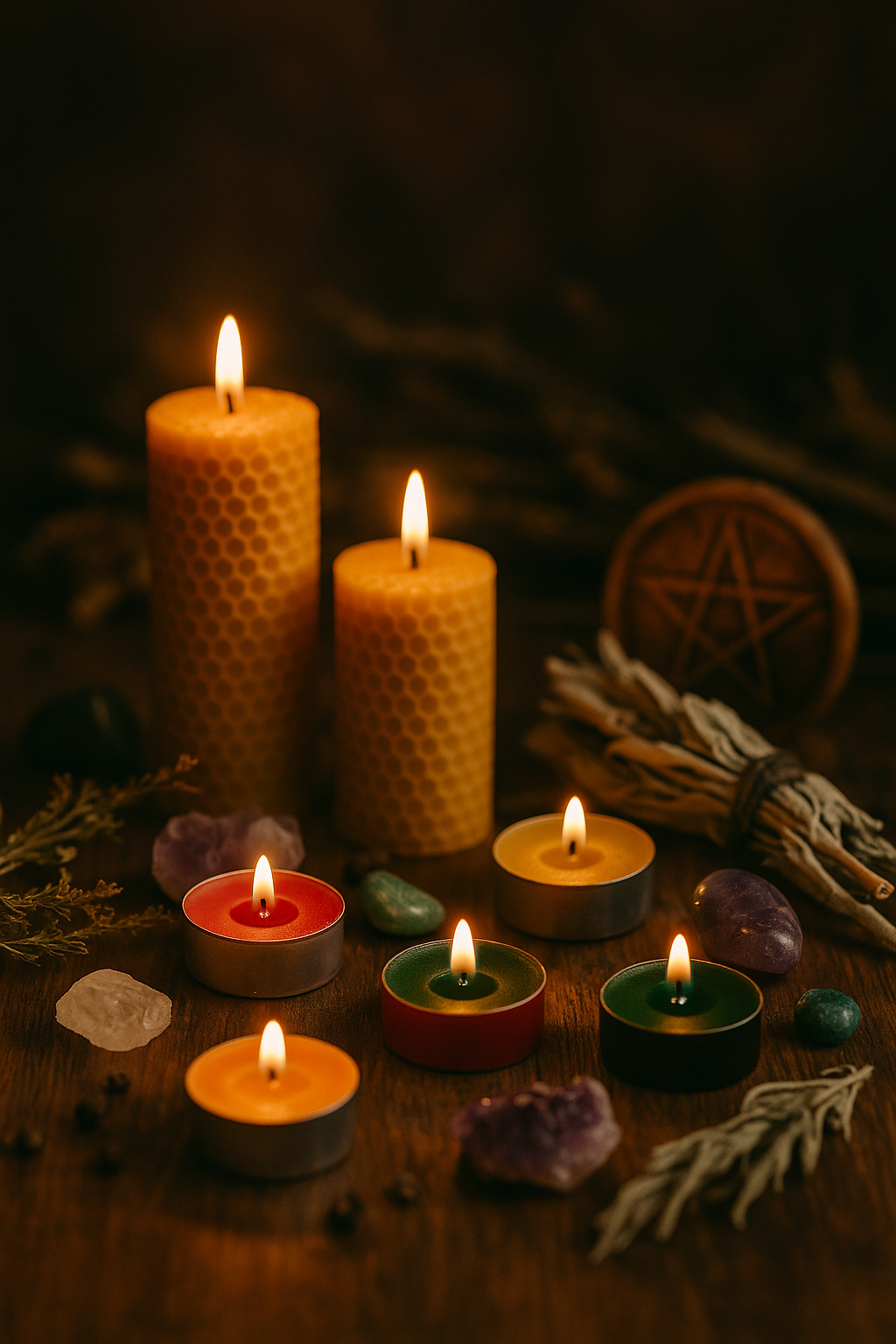 Bougies pour rituel