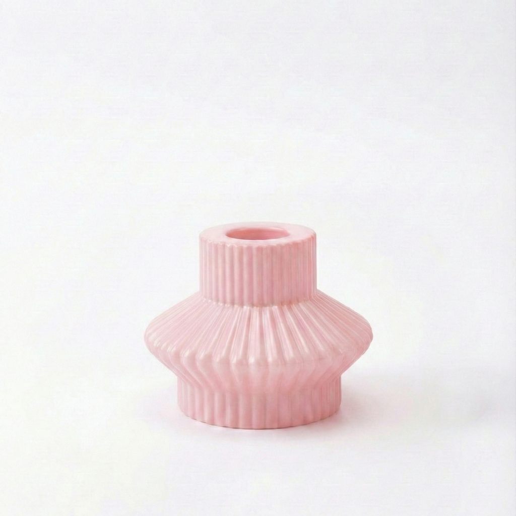 Bougeoir jesmonite artisanal pour chandelle en cire d'abeille - La Fabrique de l'Abeille