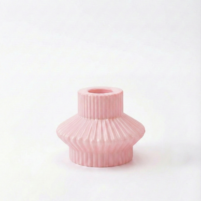 Bougeoir jesmonite artisanal pour chandelle en cire d'abeille - La Fabrique de l'Abeille