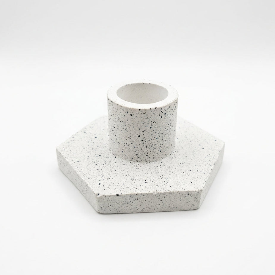 Chandelier hexagonal jesmonite granit