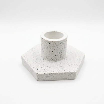 Chandelier hexagonal jesmonite granit