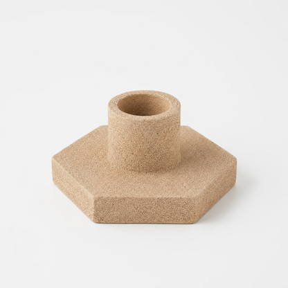 Chandelier hexagonal jesmonite sable