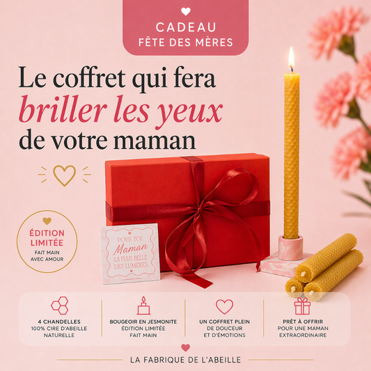 Coffret Fête des Mères chandelles & bougeoir