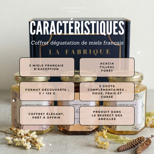 Coffret dégustation de miels français