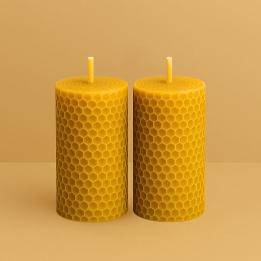 Bougie roulée en cire d'abeille (≈10h)