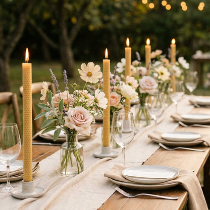 decoration champetre mariage chandelle naturelle