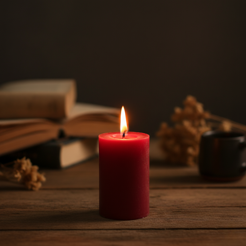 Bougie Rouge (passion, courage et force)