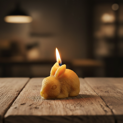 Bougies Lapin en Cire d'Abeille