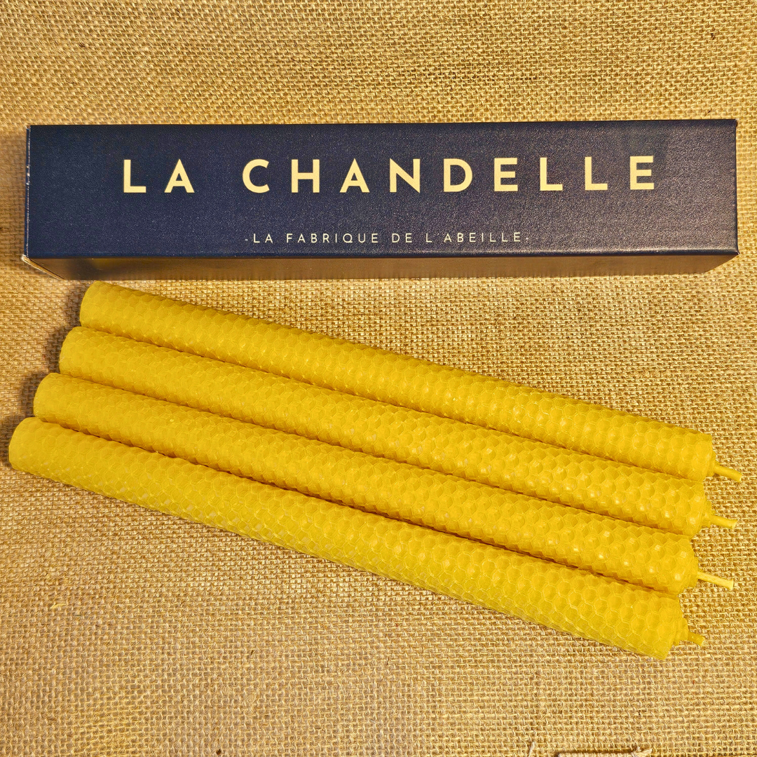 Chandelle roulée en cire d'abeille