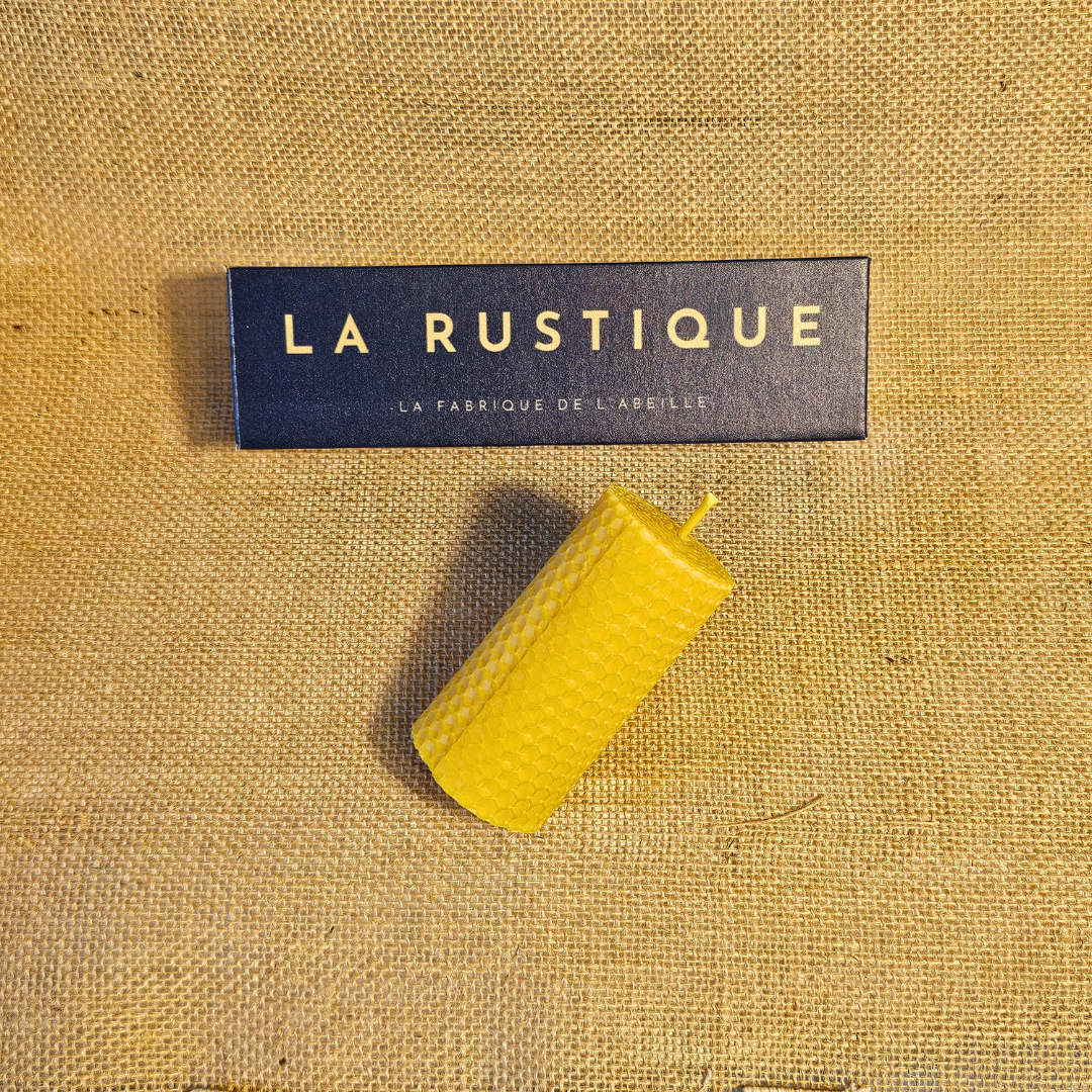 Bougie roulée en cire d'abeille (≈10h)