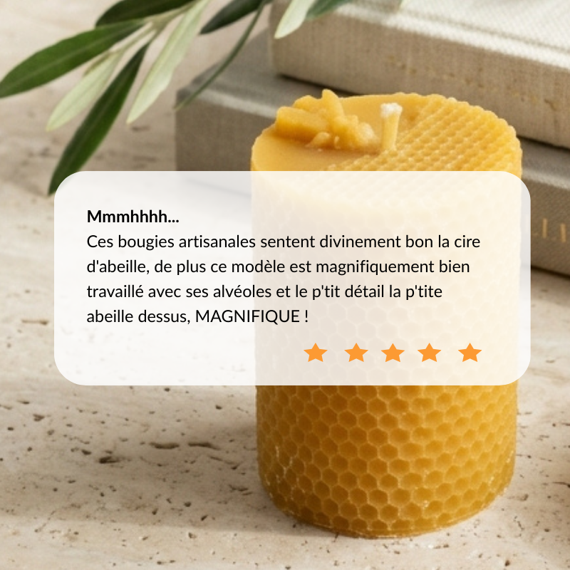 avis bougie longue durée cire d'abeille
