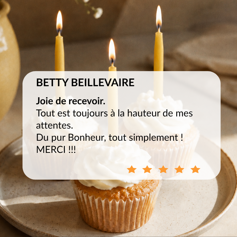 Bougies d'anniversaire en cire d'abeille