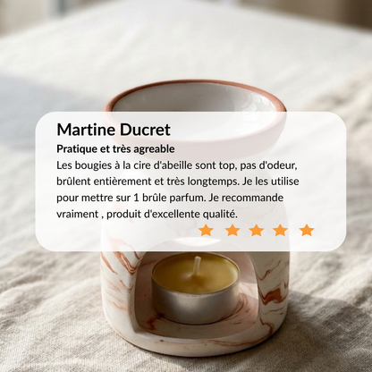avis bougie chauffe plat cire d'abeille