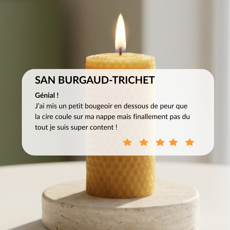 avis bougie roulee la fabrique de l'abeille
