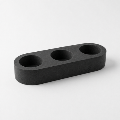 bougeoir noir pour chauffe plat jesmonite