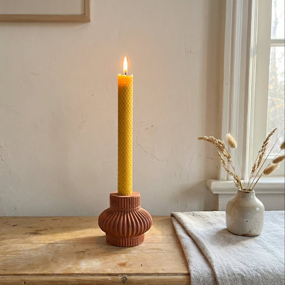 bougeoir terra cotta pour chandelle