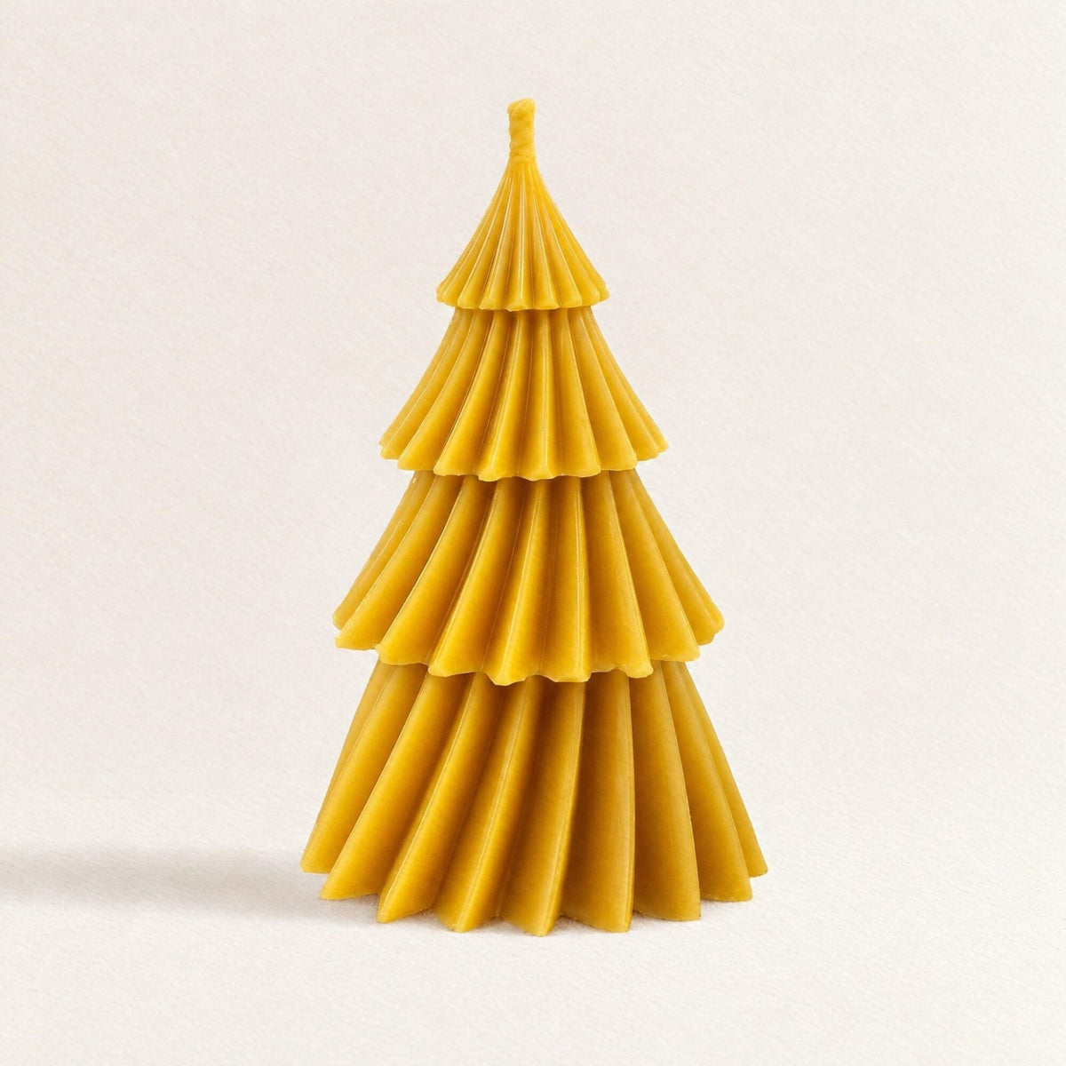 Bougie sapin de Noël à étages en cire d'abeille 100% naturelle - La Fabrique de l'Abeille