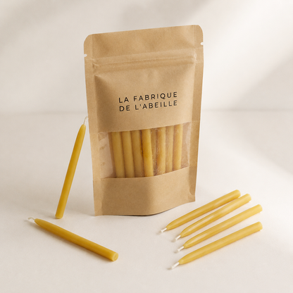 Bougies d'anniversaire en cire d'abeille