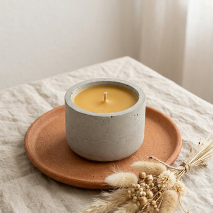 bougie beton cire d'abeille