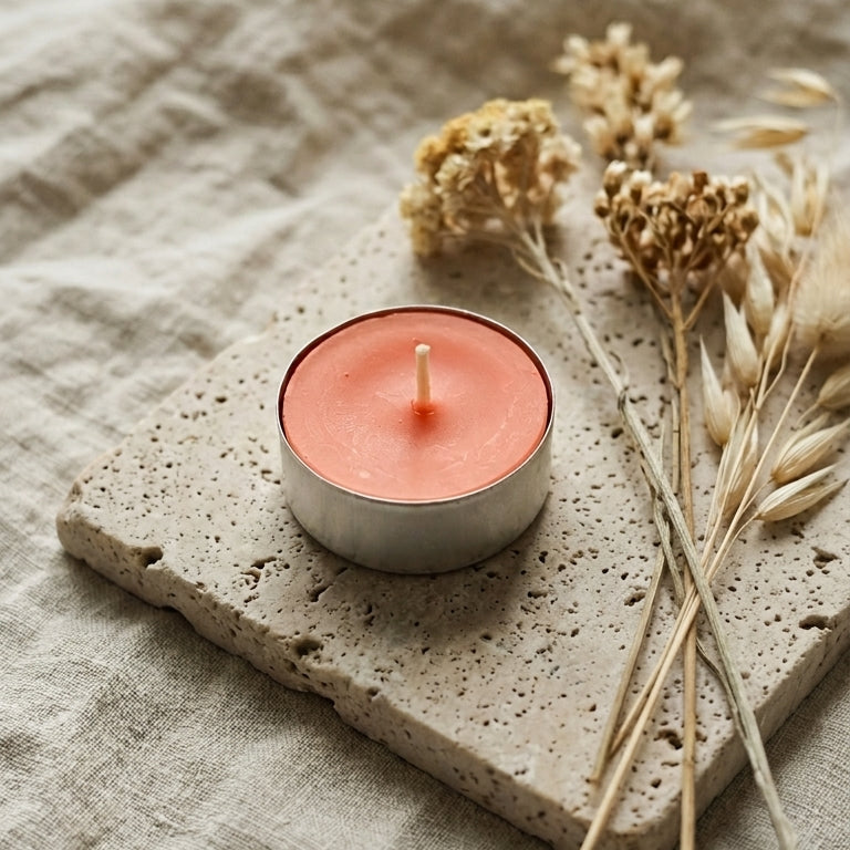 bougie chauffe plat orange