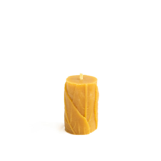 Bougie feuille en cire d'abeille