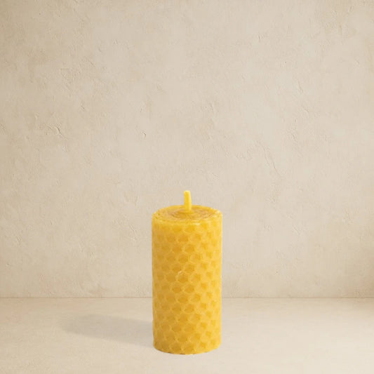 Bougie ésotérique roulée en cire d'abeille (≈3h)