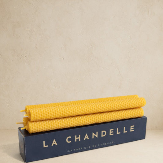 Chandelle roulée en cire d'abeille