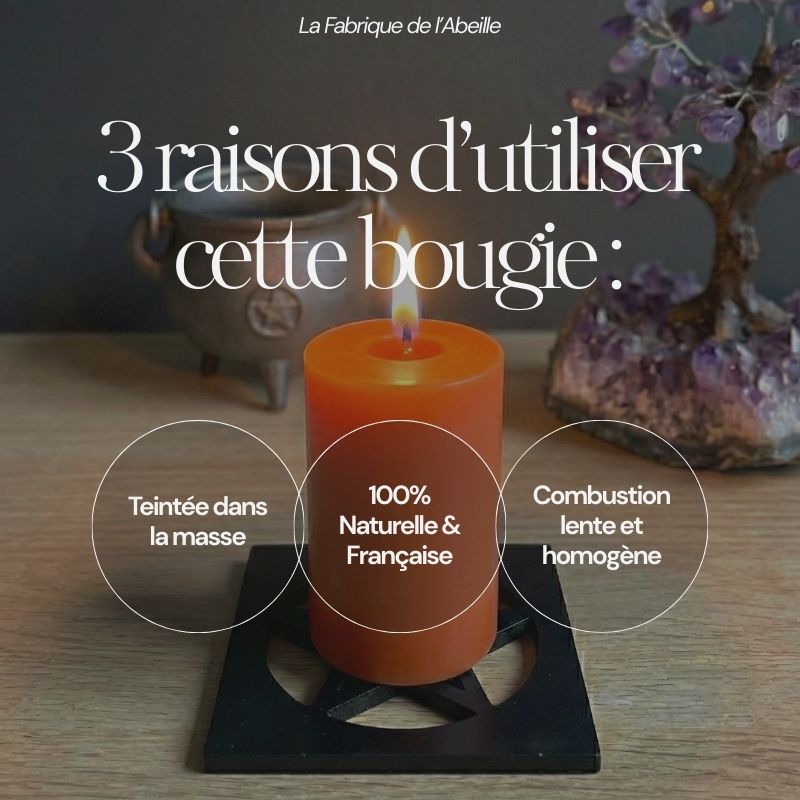 bougie orange pour rituel