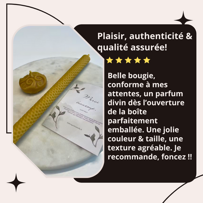 Bougie plate en cire d'abeille