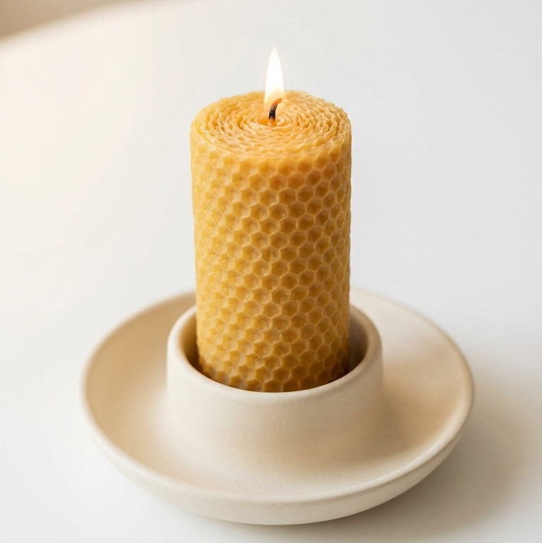 bougie roulee cire abeille 10h