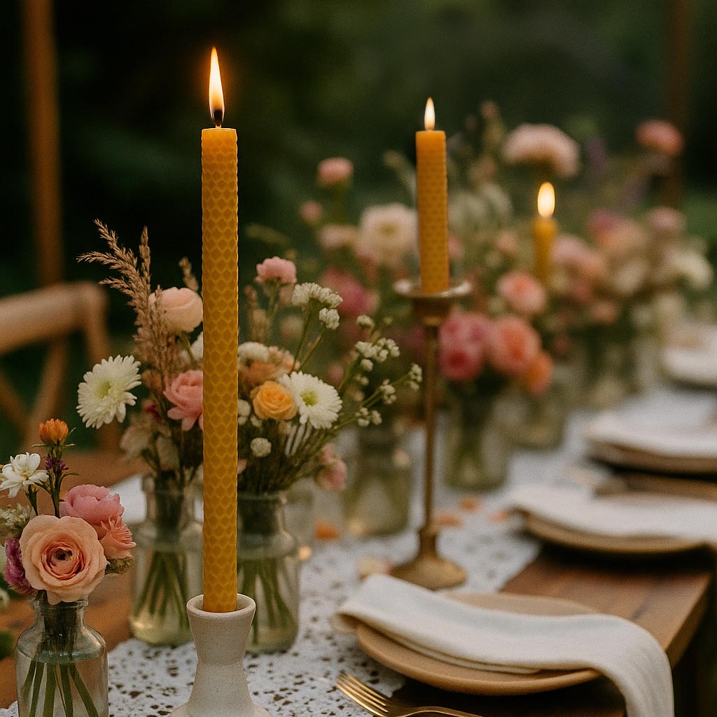 Chandelle en cire d'abeille