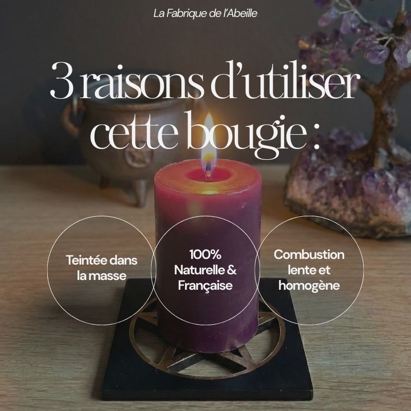 bougie violette pour rituel